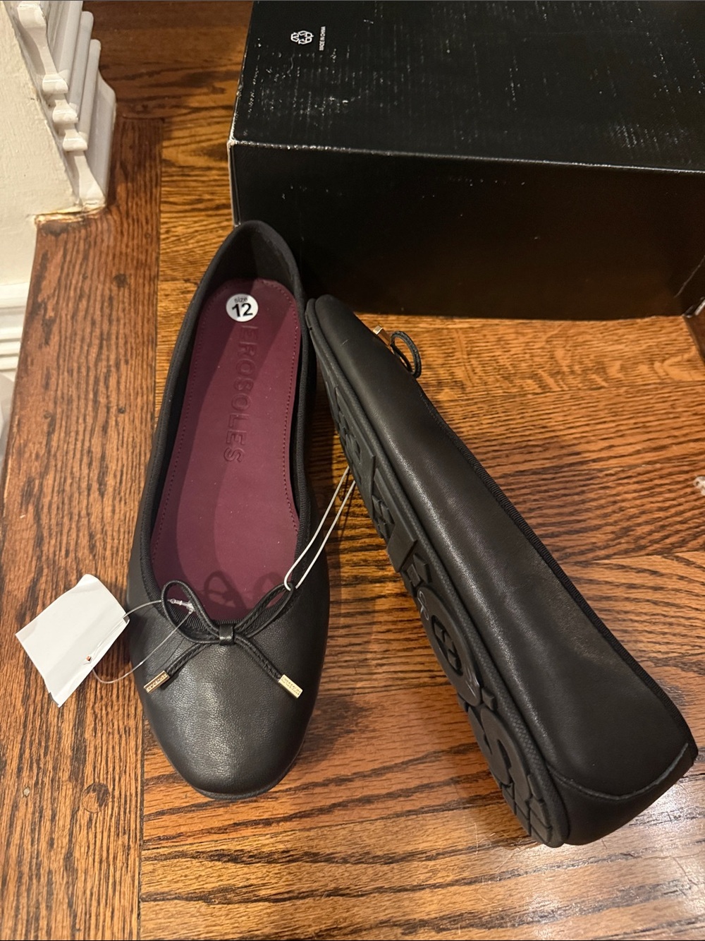Aerosoles Black Women's Ballet Flats with Bow - Size 12 new with tags